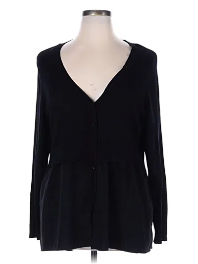 Pre-owned Alfani Cardigan Sweater In Black
