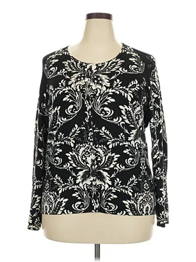 Pre-owned Alfani Cardigan Sweater In Black