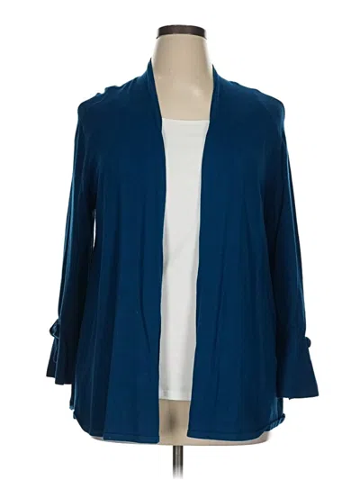 Pre-owned Alfani Cardigan Sweater In Blue