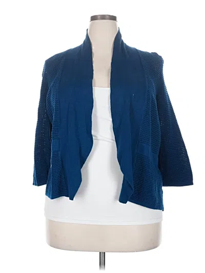 Pre-owned Alfani Cardigan Sweater In Blue