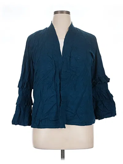 Pre-owned Alfani Cardigan Sweater In Blue