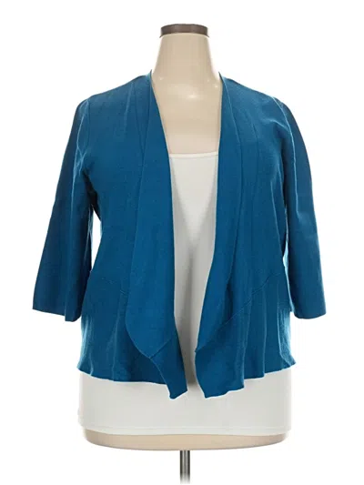 Pre-owned Alfani Cardigan Sweater In Blue