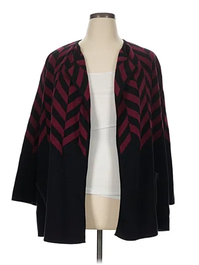 Pre-owned Alfani Cardigan Sweater In Burgundy