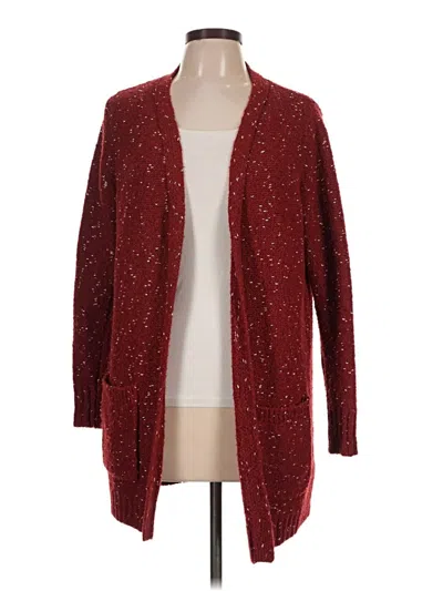 Pre-owned Alfani Cardigan Sweater In Burgundy