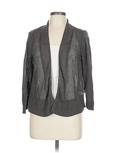 Pre-owned Alfani Cardigan Sweater In Gray
