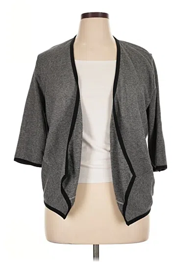 Pre-owned Alfani Cardigan Sweater In Gray