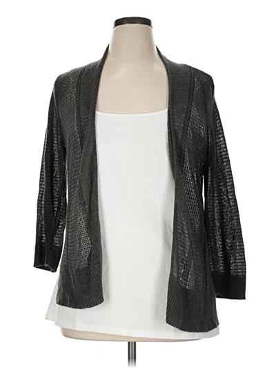Pre-owned Alfani Cardigan Sweater In Gray