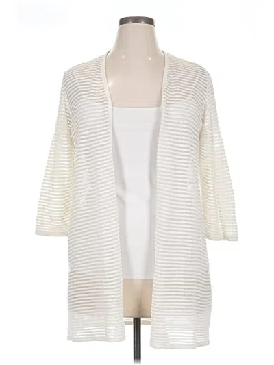 Pre-owned Alfani Cardigan Sweater In Ivory