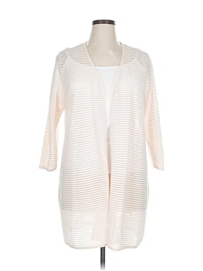 Pre-owned Alfani Cardigan Sweater In Ivory