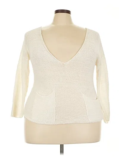 Pre-owned Alfani Cardigan Sweater In Ivory