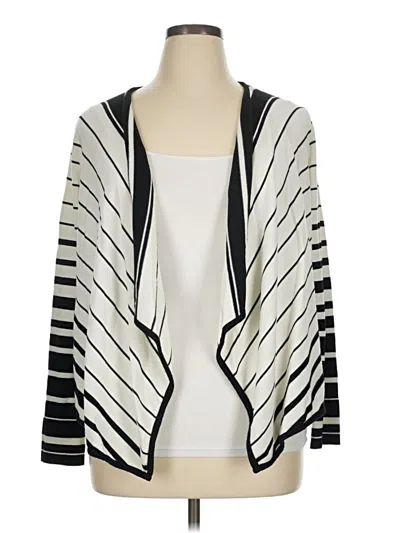 Pre-owned Alfani Cardigan Sweater In Ivory