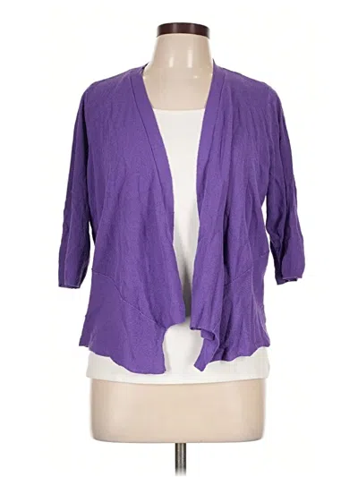 Pre-owned Alfani Cardigan Sweater In Purple