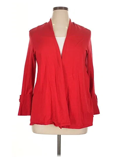 Pre-owned Alfani Cardigan Sweater In Red