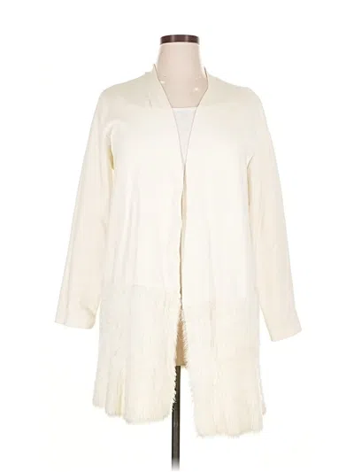 Pre-owned Alfani Cardigan Sweater In White