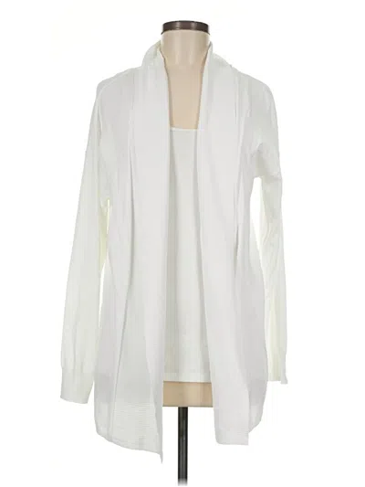 Pre-owned Alfani Cardigan Sweater In White
