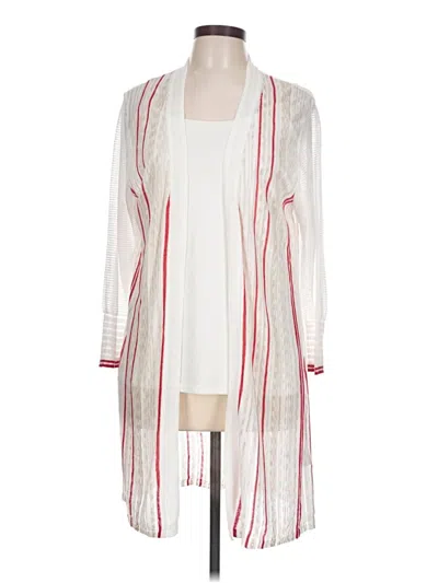 Pre-owned Alfani Cardigan Sweater In White