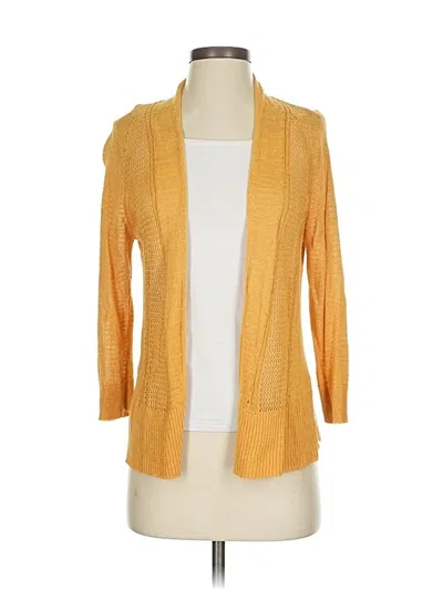 Pre-owned Alfani Cardigan Sweater In Yellow