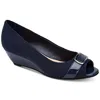 Alfani Carterrf Womens Solid Manmade Wedge Heels In Blue