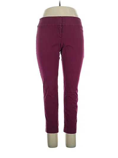 Pre-owned Alfani Casual Pants In Burgundy