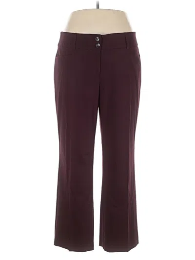 Pre-owned Alfani Dress Pants In Burgundy