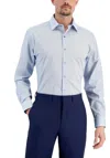 Alfani Mens Slim Fit Geometric Print Button-down Shirt In Blue
