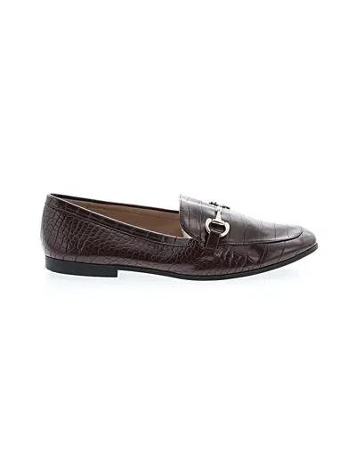 Pre-owned Alfani Flats In Burgundy