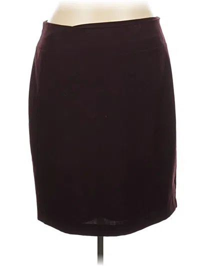 Pre-owned Alfani Formal Skirt In Burgundy