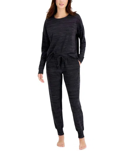 Alfani French Terry Pajama Top In Black