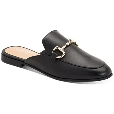 Alfani Garlend Womens Embossed Manmade Mules In Black