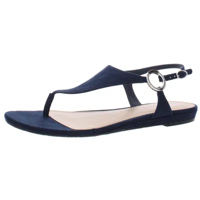 Alfani Hayyden Womens Solid Dressy Thong Sandals In Blue