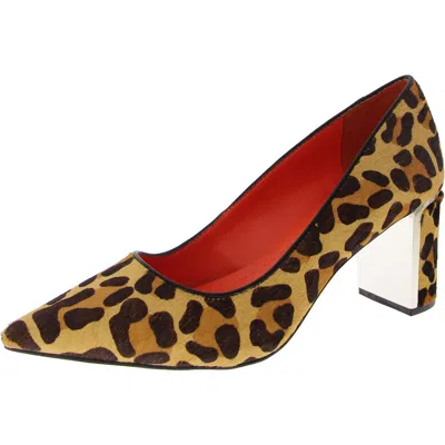 Alfani Jenonn Womens Calf Hair Pointed Toe Pumps In Multi