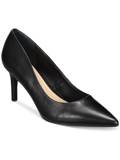 Alfani Jeules Womens Faux Leather Pointed Toe Pumps In Black