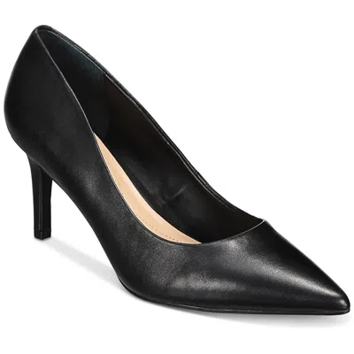 Alfani Jeules Womens Faux Leather Pointed Toe Pumps In Black