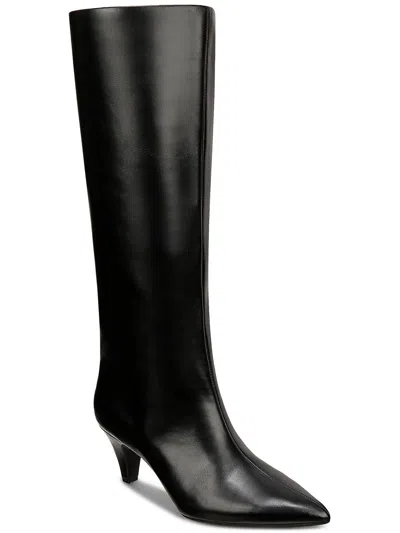 Alfani Kaiaa Womens Faux Leather Kitten Heel Knee-high Boots In Black
