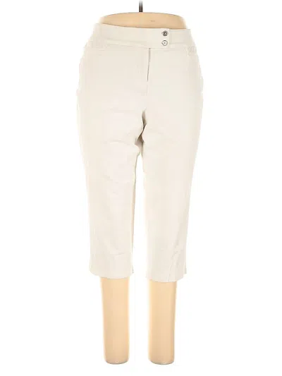 Pre-owned Alfani Khaki Pant In White