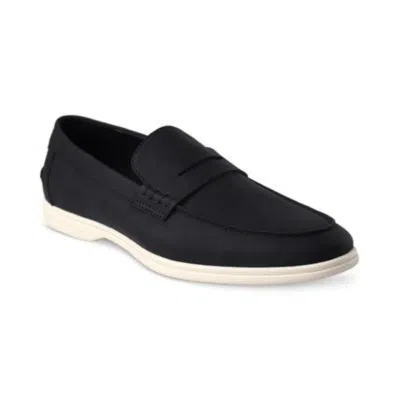 Alfani Leon 100147509 Loafer Men's Black Moc-toe Slip-on Casual Shoes Mzaa23