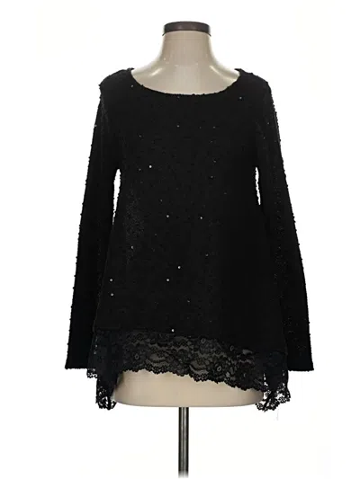 Alfani Long Sleeve Blouse In Black