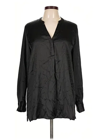 Pre-owned Alfani Long Sleeve Blouse In Black