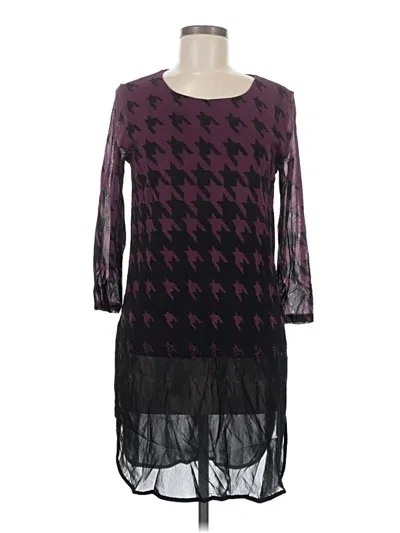 Pre-owned Alfani Long Sleeve Blouse In Burgundy