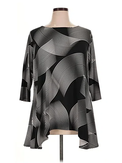 Pre-owned Alfani Long Sleeve Blouse In Gray
