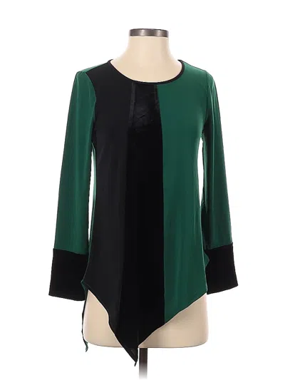 Pre-owned Alfani Long Sleeve Blouse In Green