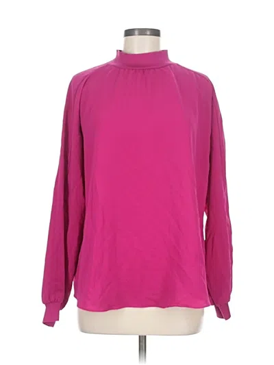 Pre-owned Alfani Long Sleeve Blouse In Pink