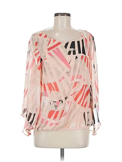 Pre-owned Alfani Long Sleeve Blouse In Pink