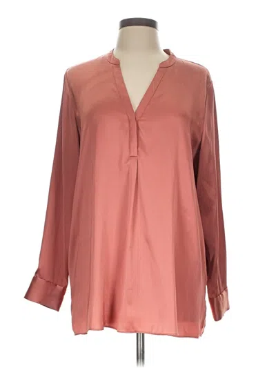 Pre-owned Alfani Long Sleeve Blouse In Pink