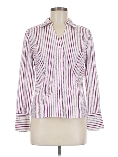 Pre-owned Alfani Long Sleeve Blouse In Purple