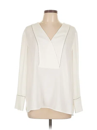 Pre-owned Alfani Long Sleeve Blouse In White