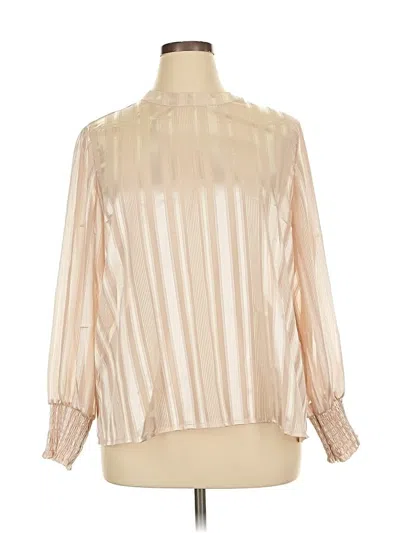 Pre-owned Alfani Long Sleeve Blouse In White