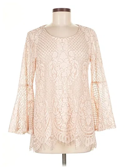 Pre-owned Alfani Long Sleeve Blouse In White