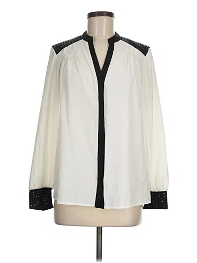Pre-owned Alfani Long Sleeve Blouse In White