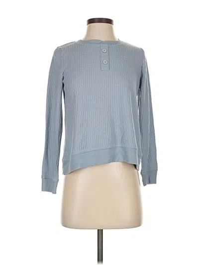 Pre-owned Alfani Long Sleeve T-shirt In Blue
